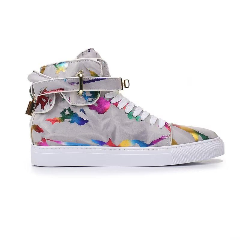 Muške Tenisice Graffiti Elite Goveđa Koža High Top Kicks - Više Boja