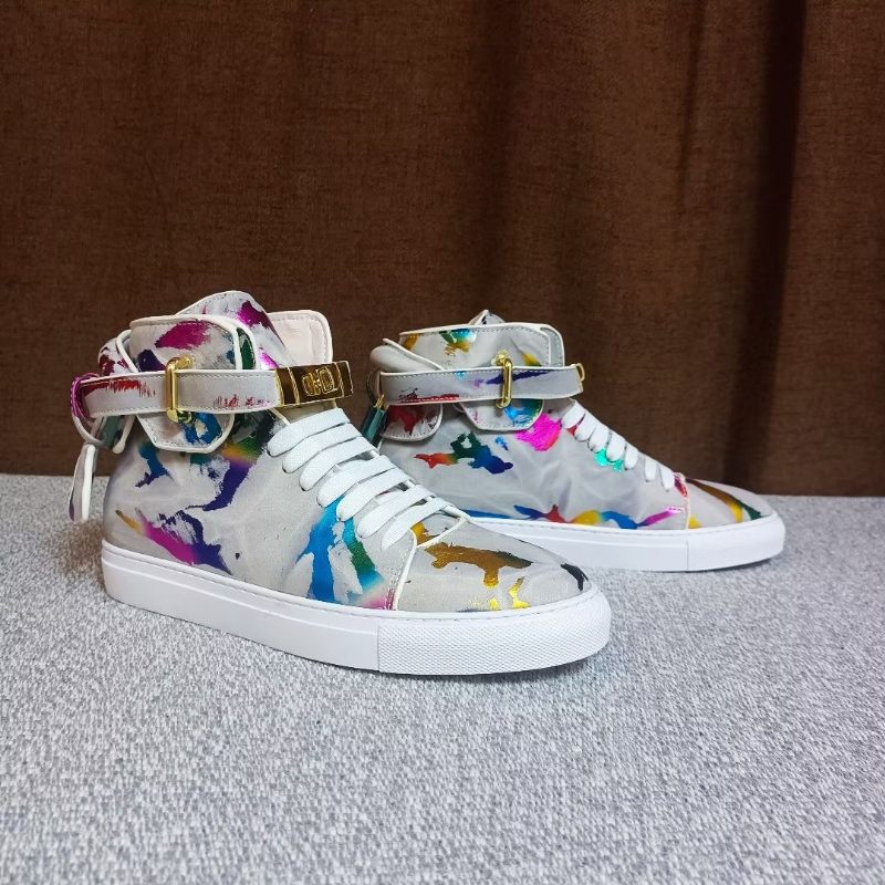 Muške Tenisice Graffiti Elite Goveđa Koža High Top Kicks - Više Boja