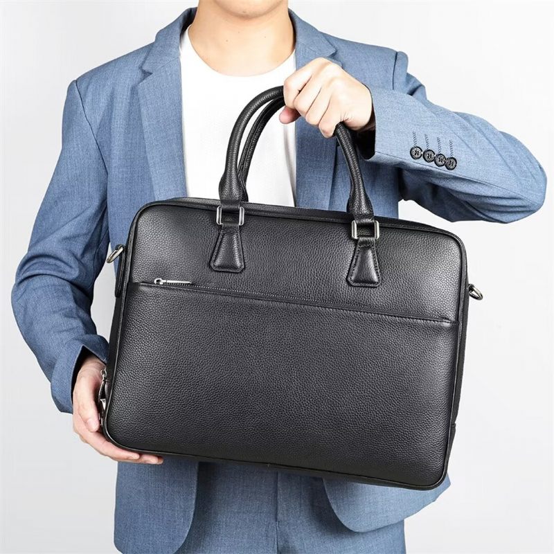 Muške Torbe Na Rame Executive Elite Leather Bag - Crno