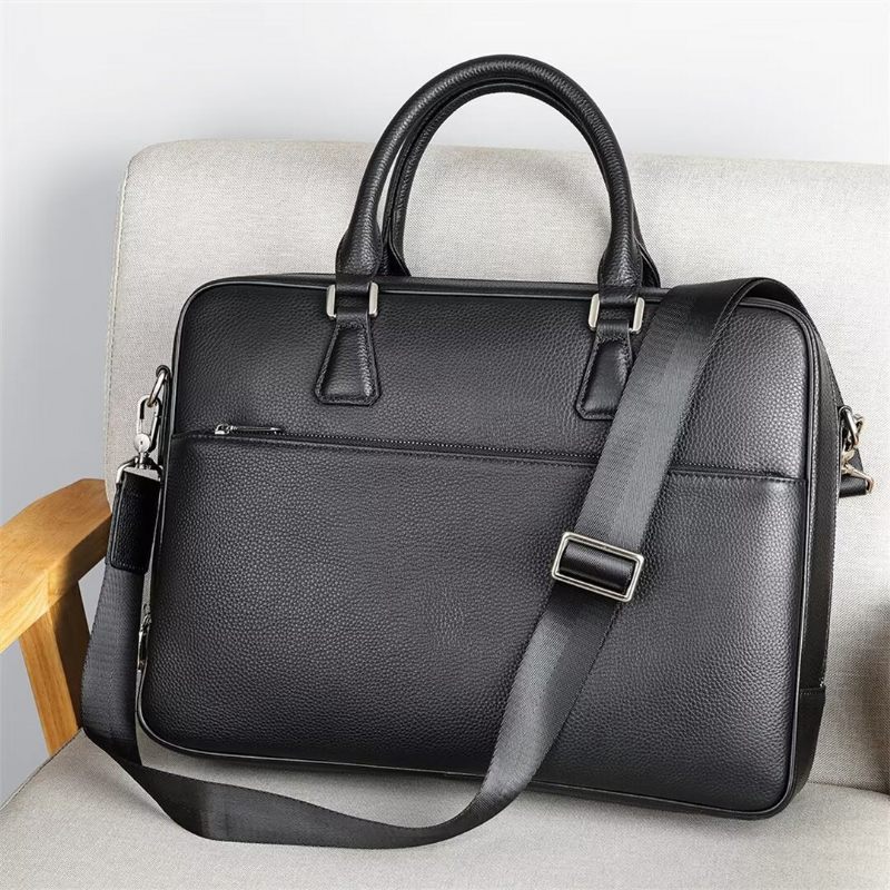 Muške Torbe Na Rame Executive Elite Leather Bag - Crno