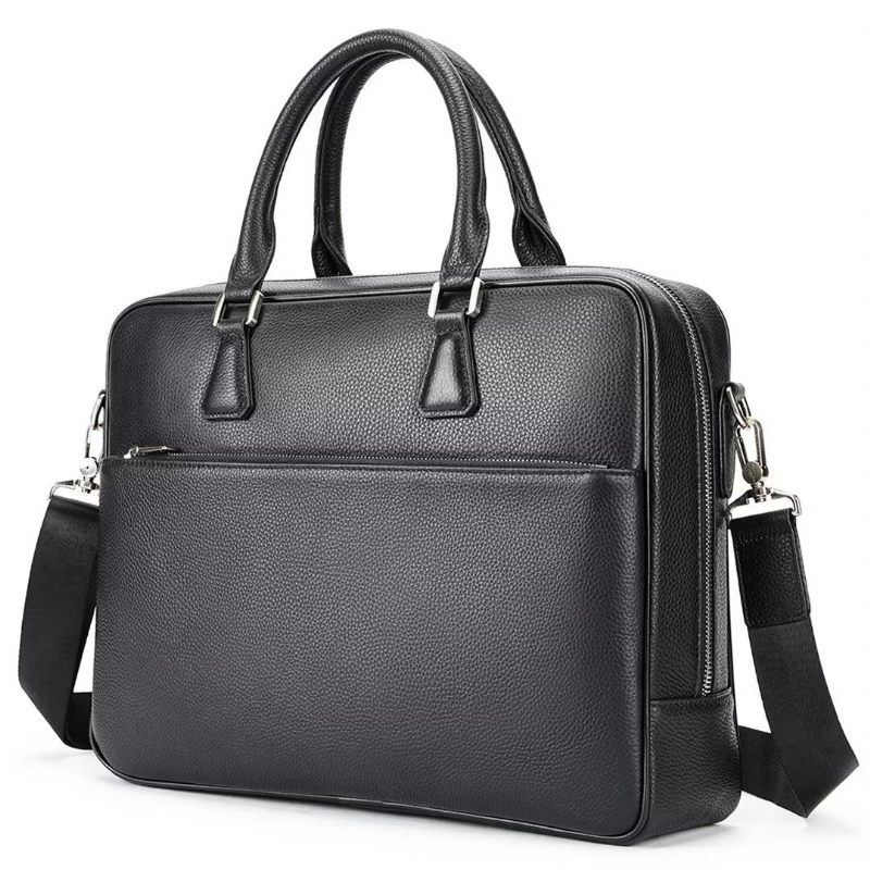 Muške Torbe Na Rame Executive Elite Leather Bag - Crno