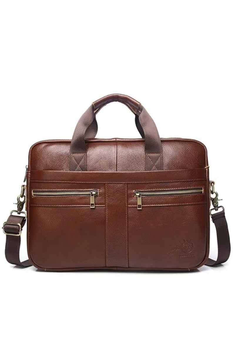 Muške Torbe Na Rame Executive Square Leather Satchel