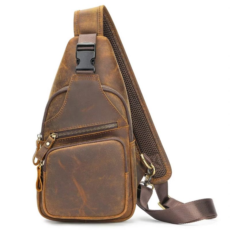 Muške Torbe Na Rame Iconic Influence Leather Bag - Kava