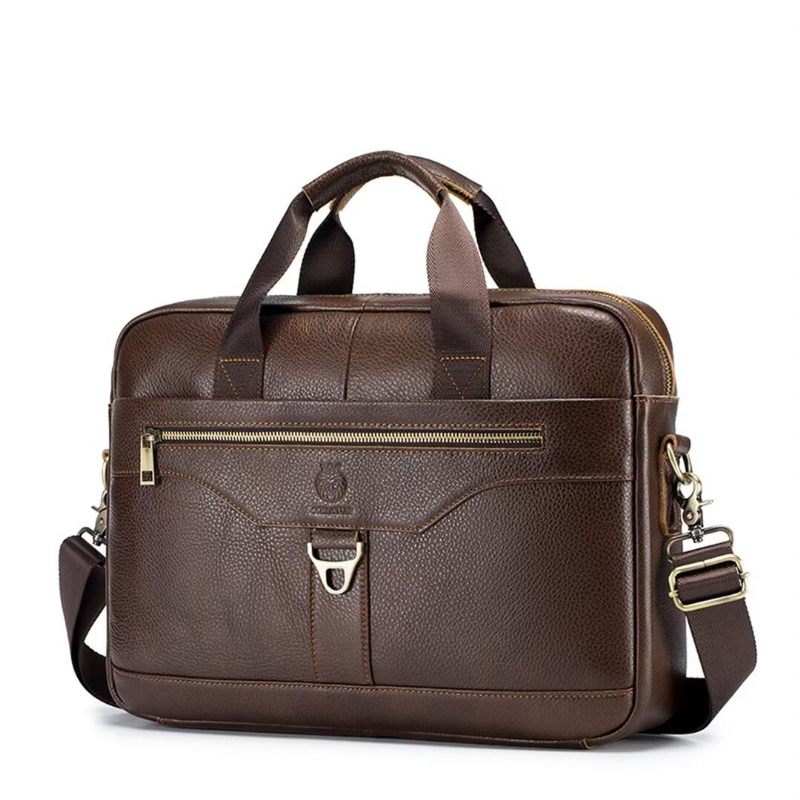 Muške Torbe Na Rame Metropolitan Prestige Leather Bag - Smeđa