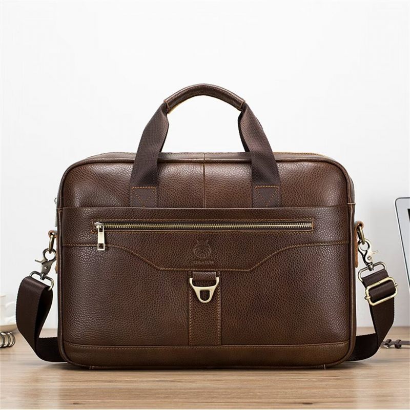 Muške Torbe Na Rame Metropolitan Prestige Leather Bag - Smeđa