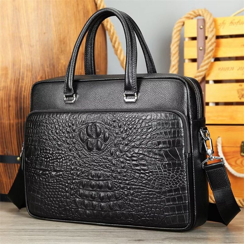 Muške Torbe Na Rame Pinnacle Prestige Alligator Tote - Crno