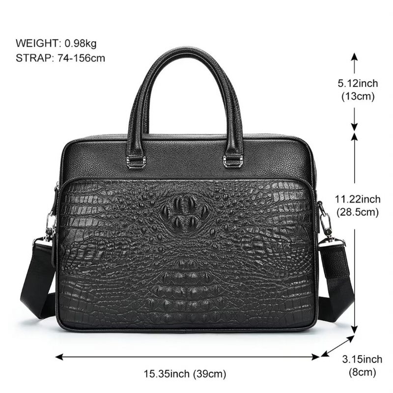 Muške Torbe Na Rame Pinnacle Prestige Alligator Tote - Crno