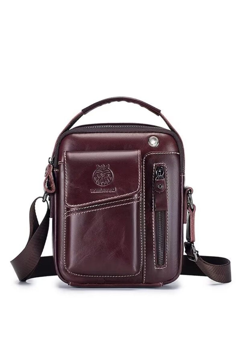 Muške Torbe Na Rame Regal Urbanite Leather Satchel - Crna