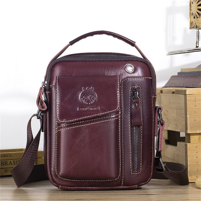 Muške Torbe Na Rame Regal Urbanite Leather Satchel - Crna