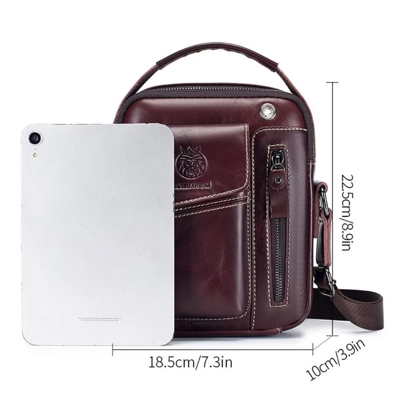 Muške Torbe Na Rame Regal Urbanite Leather Satchel - Crna