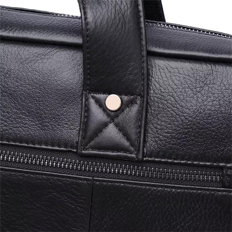 Muške Torbe Na Rame Square Sovereign Leather Tote - Crno