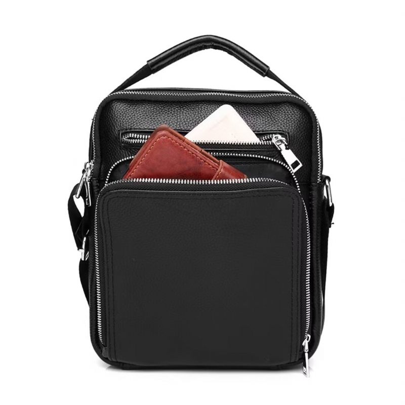 Muške Torbe Na Rame Suvereign Style Leather Brief - Crno