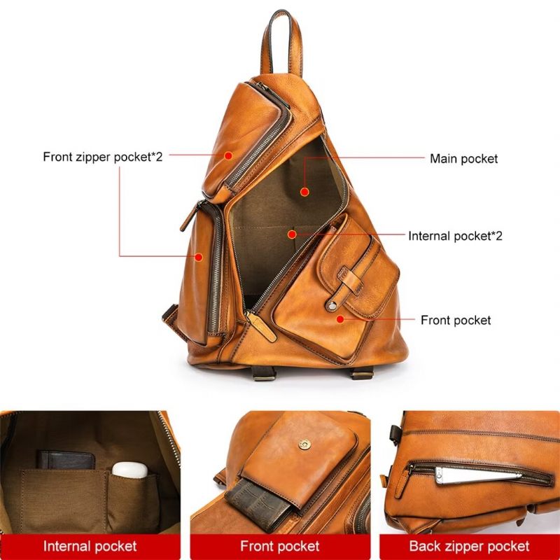 Muške Torbe Na Rame Vanguard Vision Leather Bag - Smeđa