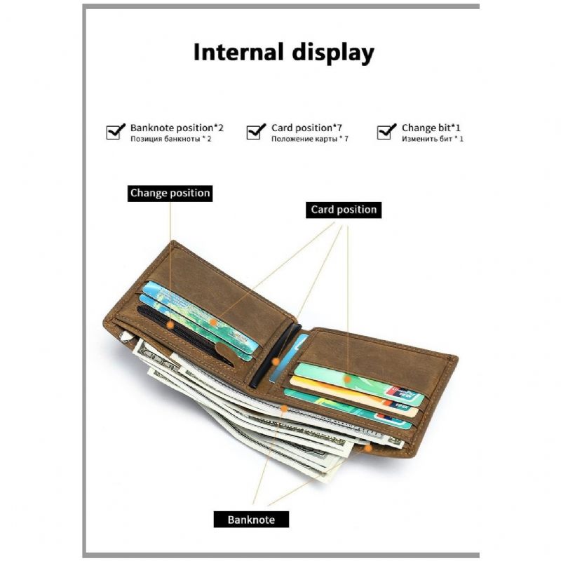 Muški Novčanici Egzotični Dvostruki Novčanik S Patentnim Zatvaračem - Muški Dodaci