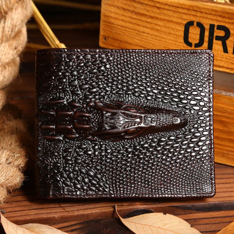 Muški Novčanici Luksuzni Croctex Clutch Novčanik Od Kravlje Kože - Coffee Cross