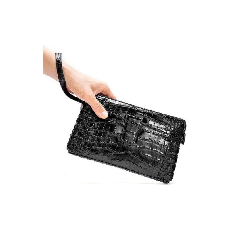 Muški Novčanici Vintage Kožni Clutch Novčanik - Crna