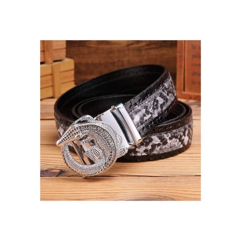 Muški Remeni Luxury Serpent Automatic Belt - Crna