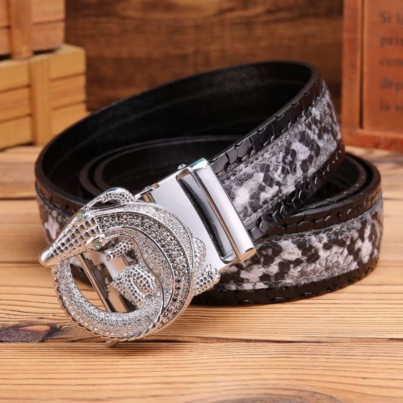 Muški Remeni Luxury Serpent Automatic Belt - Crna