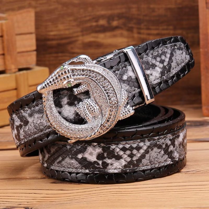 Muški Remeni Luxury Serpent Automatic Belt - Crna